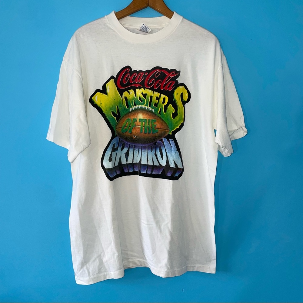 1994 Coca-Cola Monsters of the Gridiron Graphic Tee T-Shirt Vintage XL